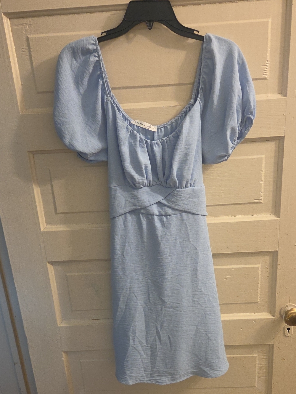 Altar'd State Light Blue Puff Sleeve Skirt